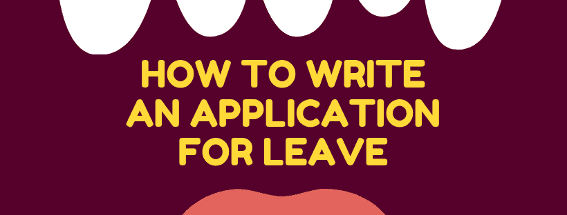How To Write An Application For Leave For School Office Howtowiki