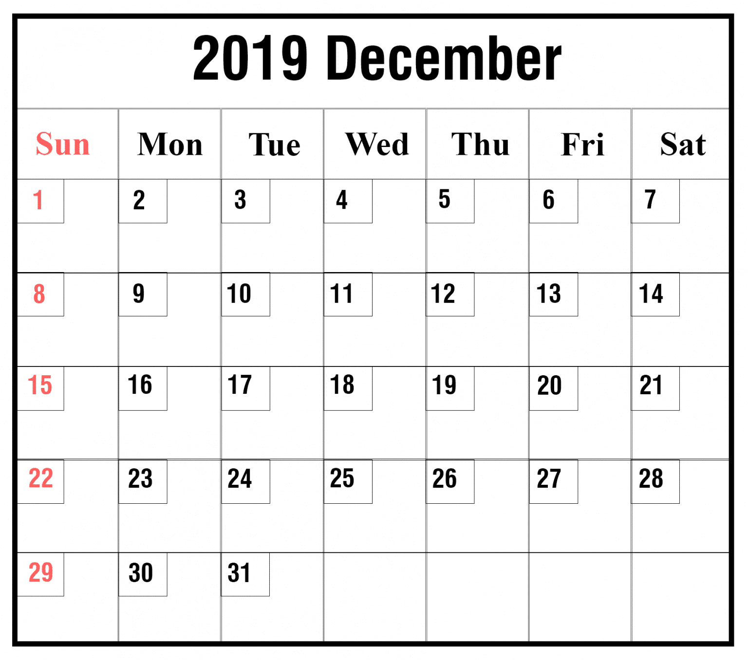 How to Schedule Your Month with December 2019 Printable Calendar ...