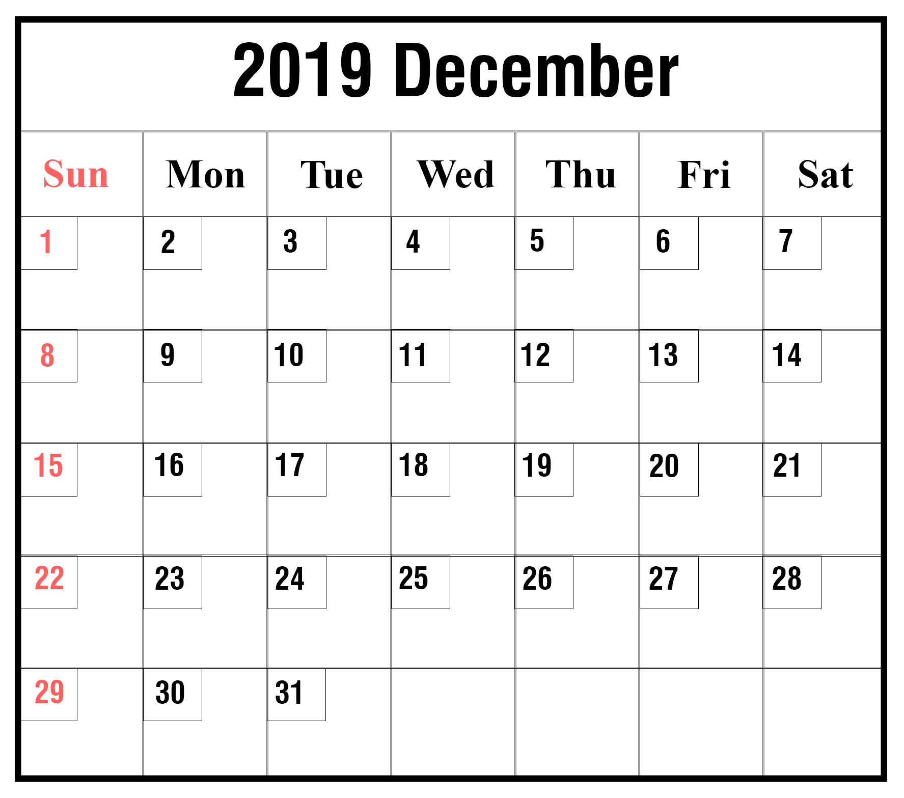 How To Schedule Your Month With December 2019 Printable Calendar 